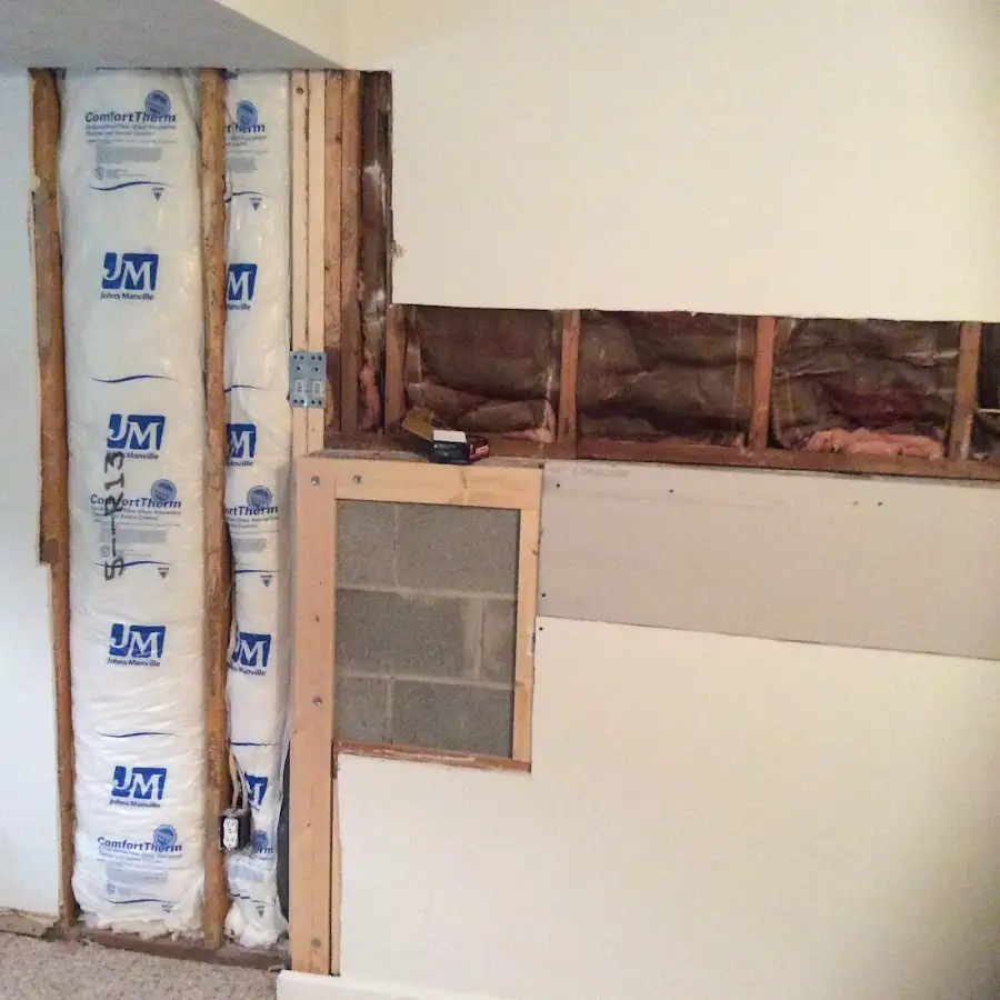 Wall insulation replacement during Contents Cleaning & Restoration in Mahwah